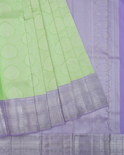 Parrot Green Kanchipuram Tissue Silk Saree