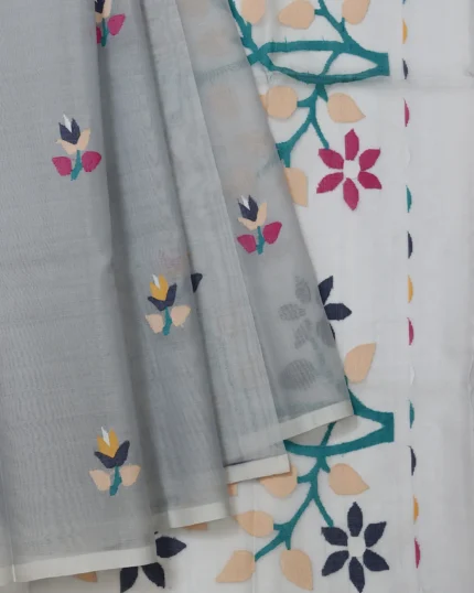 Ash Bengal Jamadani Saree