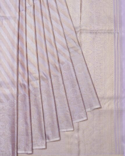 Lavender Kanchipuram Tissue Silk Saree
