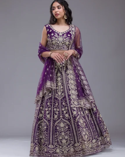 Threadwork Net Readymade Lehenga