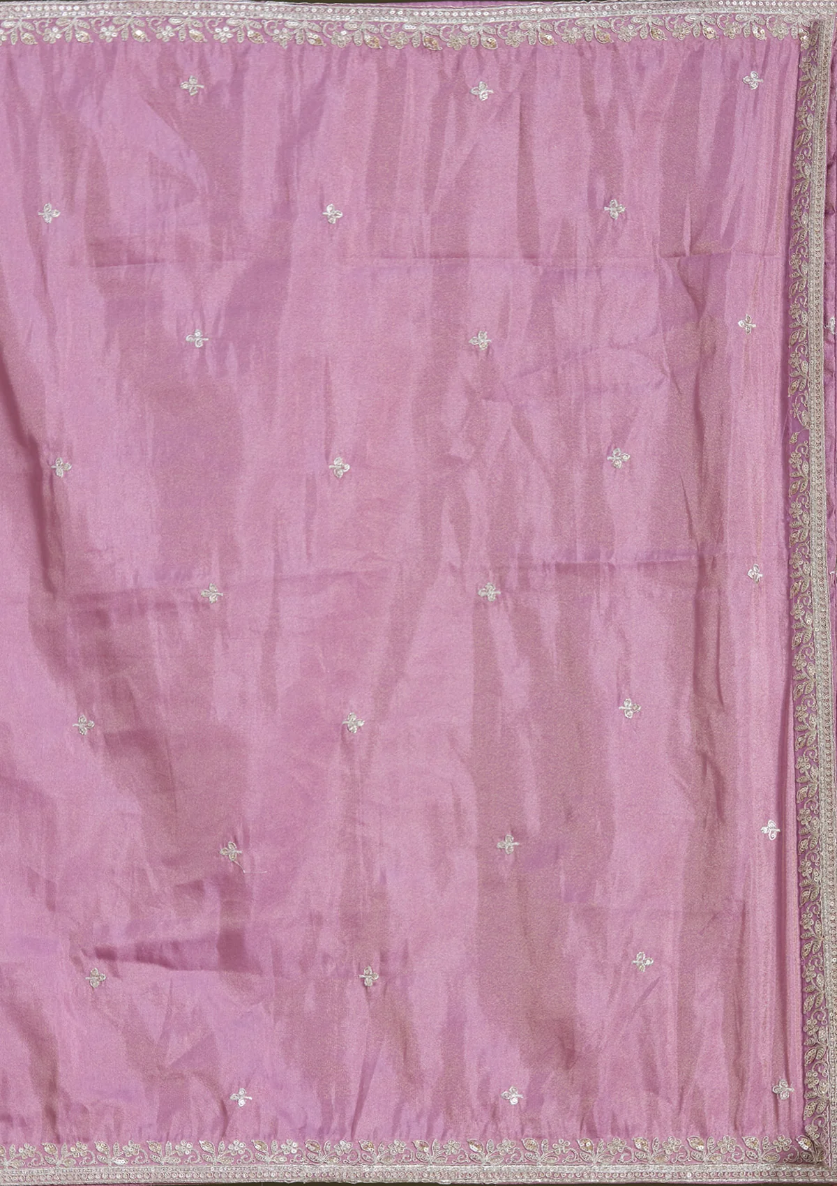 Lavender Sequins Banarasi Readymade Lehenga - Image 10