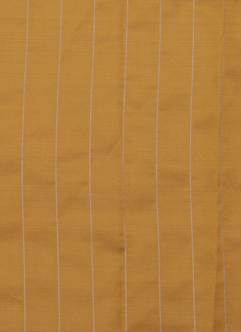 Stunning Mustard Banarasi Silk Saree Festive Wear - Image 5
