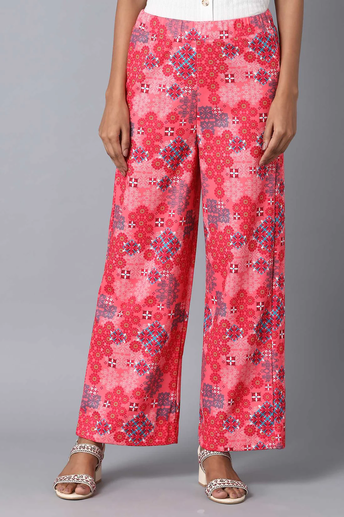 Red Loose Fit Palazzo - Image 2