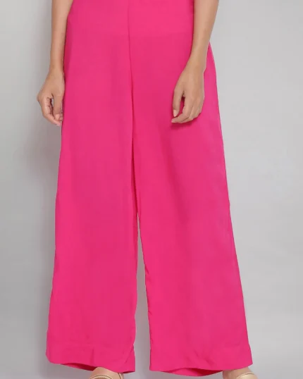 Casual Regular Fit Solid Palazzos