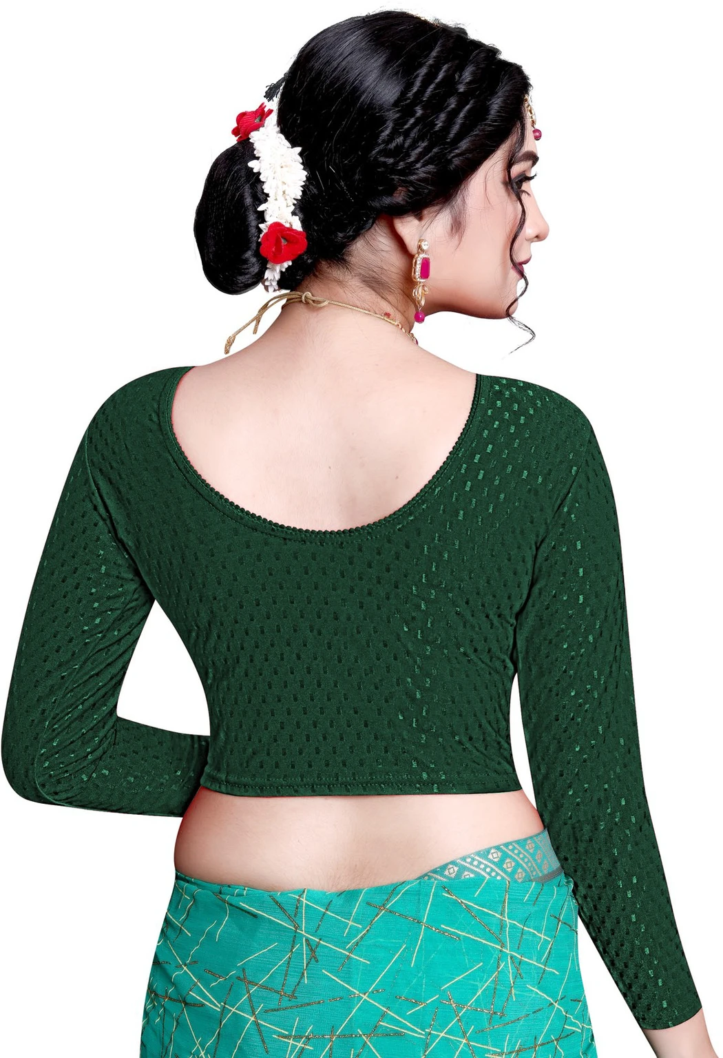 Full Sleeve Round Neck Women Blouse - Image 2