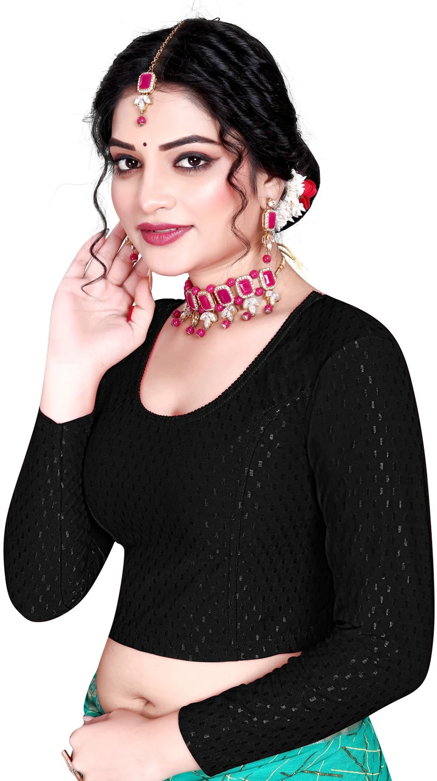 Full Sleeve Round Neck Women Blouse - Image 2