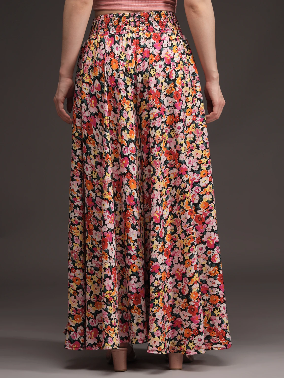 Women Flared Multicolor Viscose Rayon Palazzos - Image 5