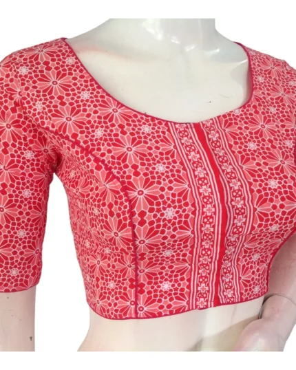 Comfortable Cotton Saree Blouses | High Neck Design | Ready-to-Wear