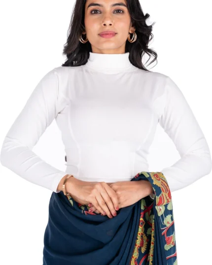 Full Sleeve Band collar Women Blouse