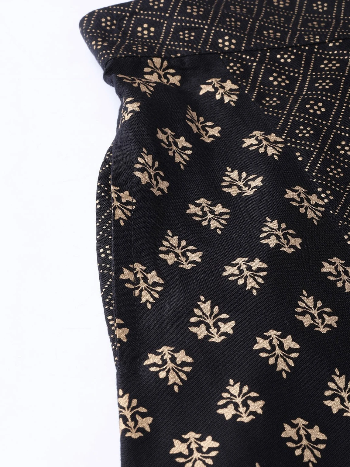 Women Flared Black Viscose Rayon Palazzos - Image 6