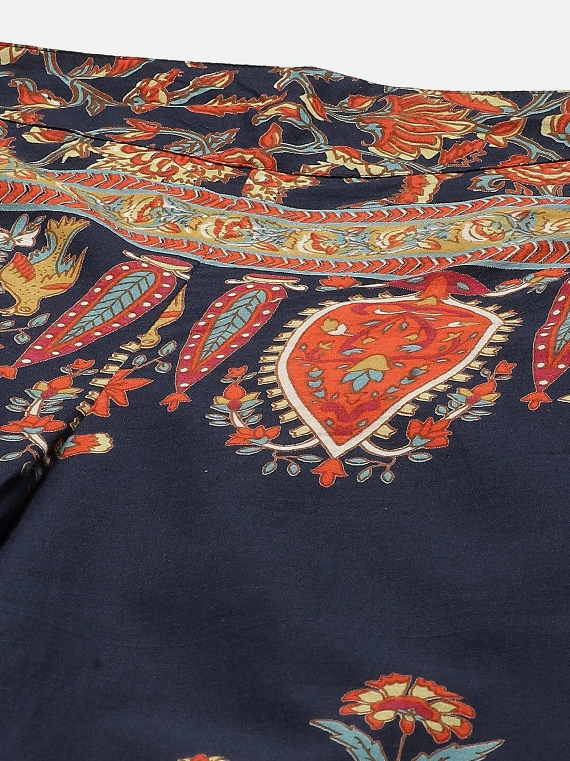 Women Flared Multicolor Pure Cotton Palazzos - Image 3