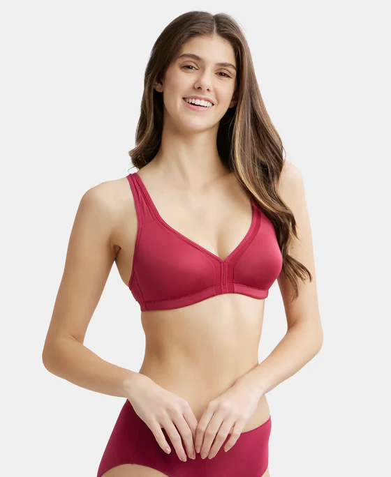 Anemone Non Padded Soft Touch Microfiber Elastane Stretch Full Coverage Everyday Bra - Image 2