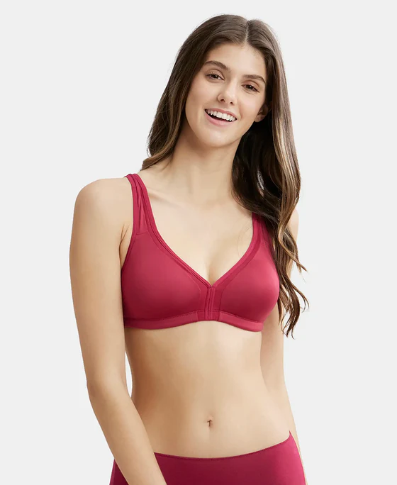 Anemone Non Padded Soft Touch Microfiber Elastane Stretch Full Coverage Everyday Bra - Image 4
