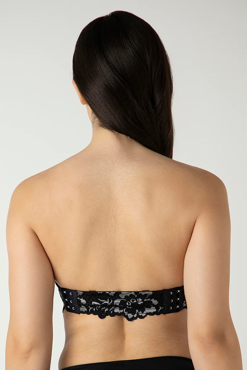 Black Femme Lace Padded Wired Multiway Bra - Image 3