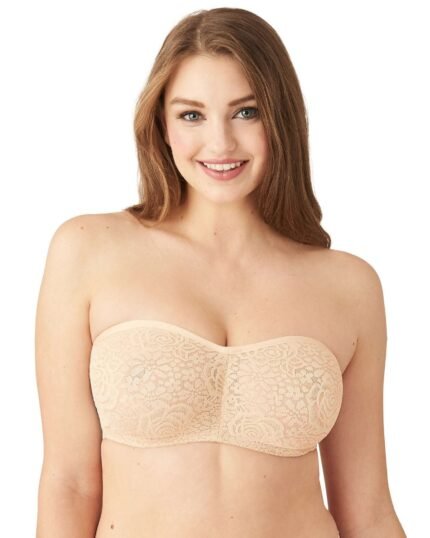 Non Padded Wired Half Cup Bridal Wear Plus Size Strapless Lace Bra