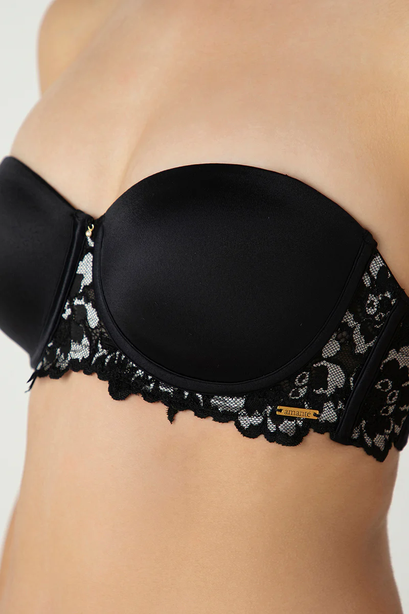 Black Femme Lace Padded Wired Multiway Bra - Image 8