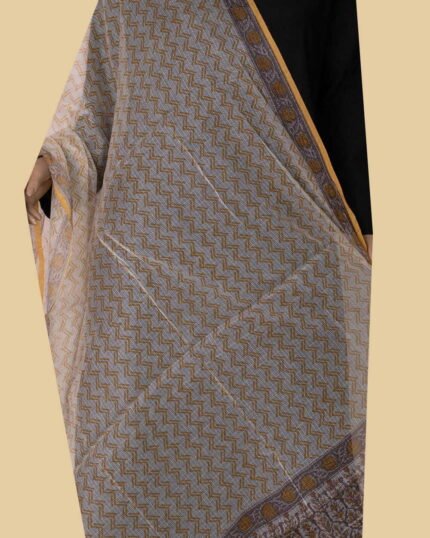 Zig Zag Pattern Block Printed Kota Cotton Dupatta