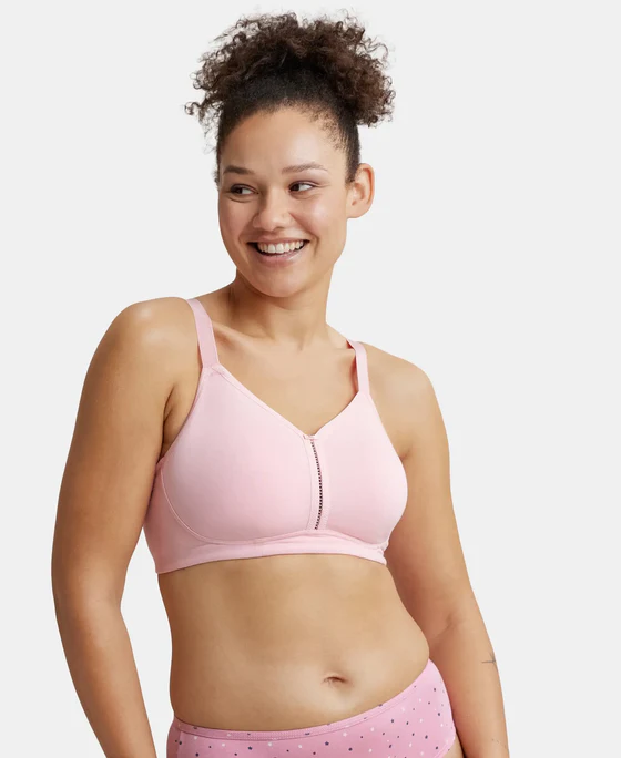 Super Combed Cotton Elastane Stretch Full Coverage Minimizer Bra