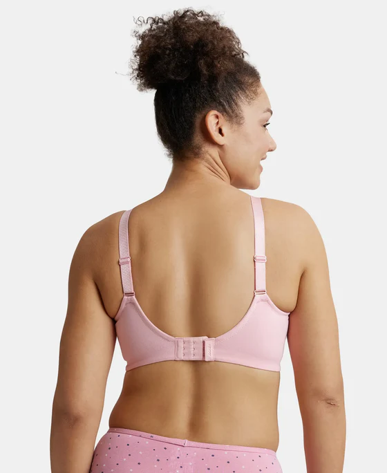 Super Combed Cotton Elastane Stretch Full Coverage Minimizer Bra - Image 3
