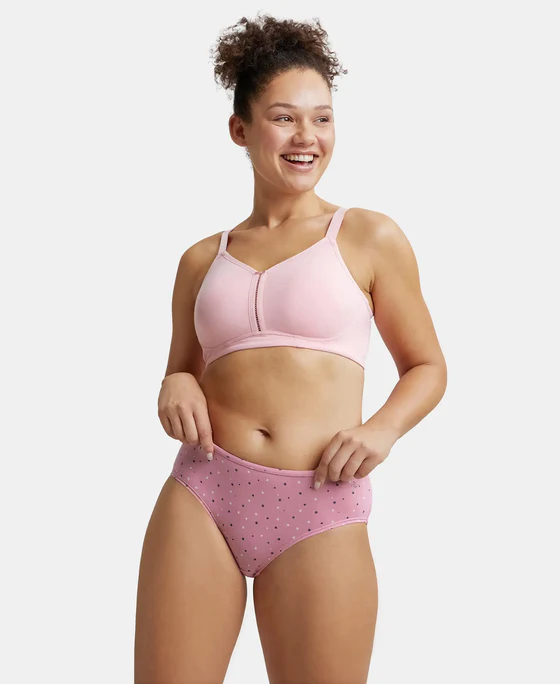 Super Combed Cotton Elastane Stretch Full Coverage Minimizer Bra - Image 5