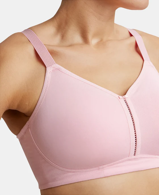Super Combed Cotton Elastane Stretch Full Coverage Minimizer Bra - Image 6