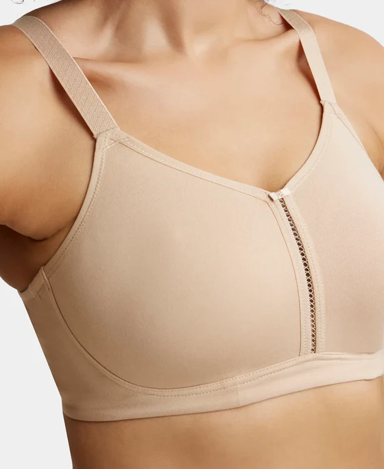 Super Combed Cotton Elastane Stretch Full Coverage Minimizer Bra - Image 7