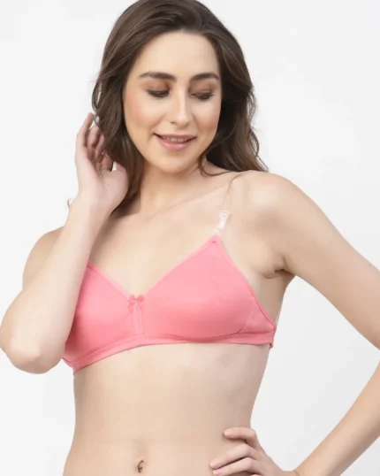 Rose Convertible Straps T-Shirt Bra Non Padded & Non-Wired Medium Coverage