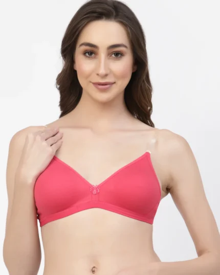 Rose Straps T-Shirt Bra Non Padded & Non-Wired Medium Coverage