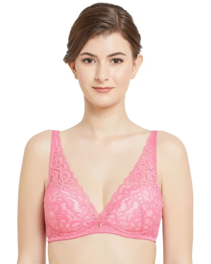 Mystique Padded Non-wired 3/4th Cup Bridal Wear Medium coverage Lace Bra