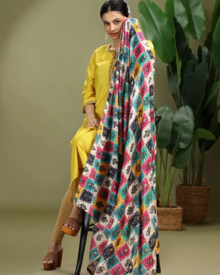 Multicolor Floral Printed Dupatta