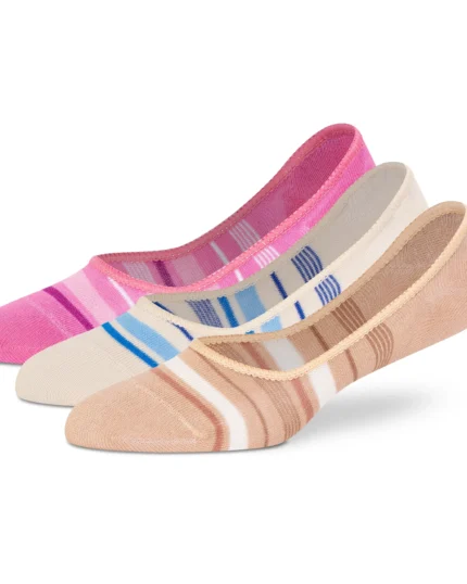 Baby Pink Beige Grey No-Show Socks - Women (Pack of 3)