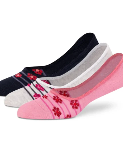 Baby Pink Beige Grey No-Show Socks - Women (Pack of 3)