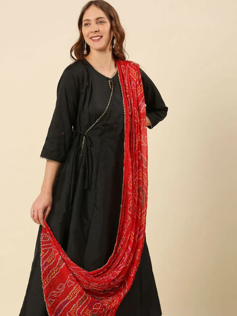 Multi Printed Bandhini Chiffon Dupatta - Image 2
