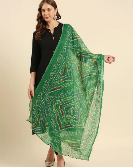 Multi Printed Bandhini Chiffon Dupatta