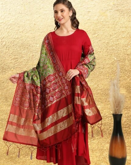 Woven Banarasi Patola Silk Dupatta