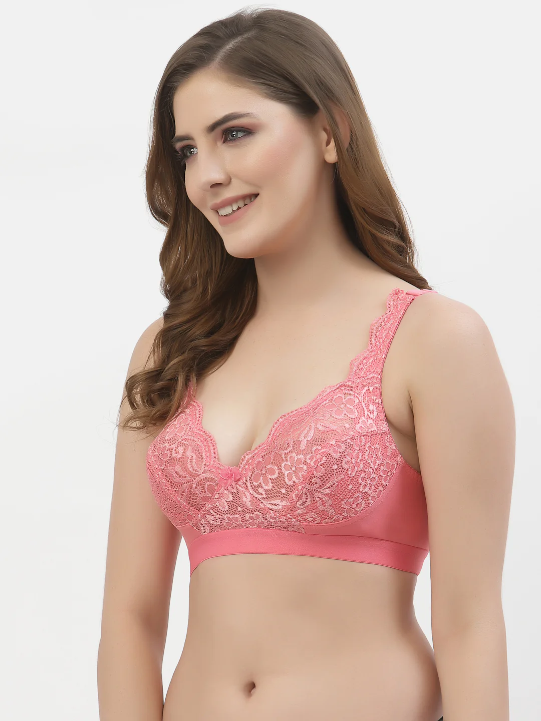 Rose Full Coverage Women's Brida Lace Bra Non-Wired - Image 4