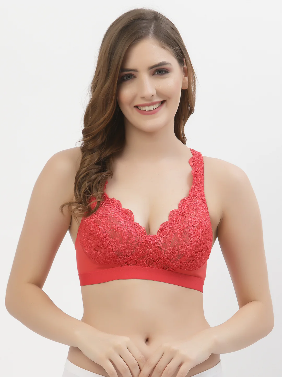 Full Coverage Women's Brida Lace Bra Non-Wired - Image 8