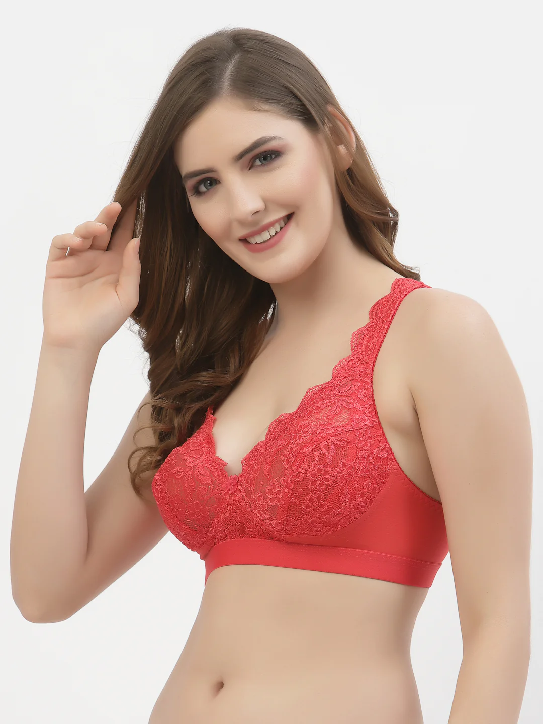 Full Coverage Women's Brida Lace Bra Non-Wired - Image 10