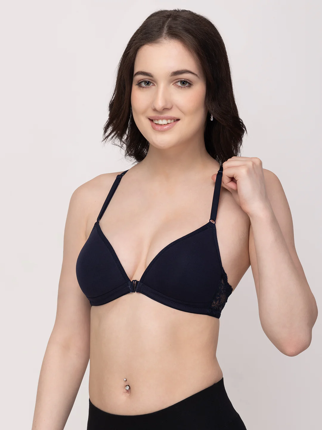 Non-Wired Lightly Padded Medium Coverage Women's Front-Open Bra - Image 26