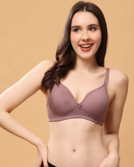 Wood Non-Wired Medium Coverage Convertible-Straps T-Shirt Bra