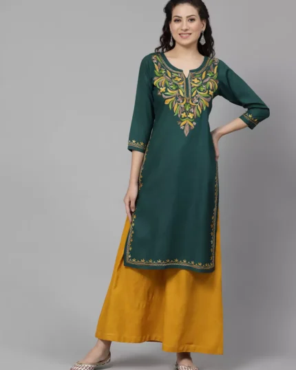 Bushra Green Kurti
