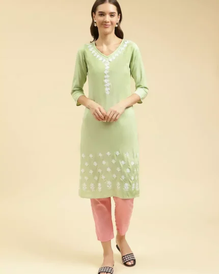 Gul Pista Green Kurti