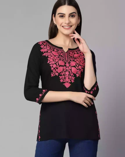 Mayra Black Short Kurti