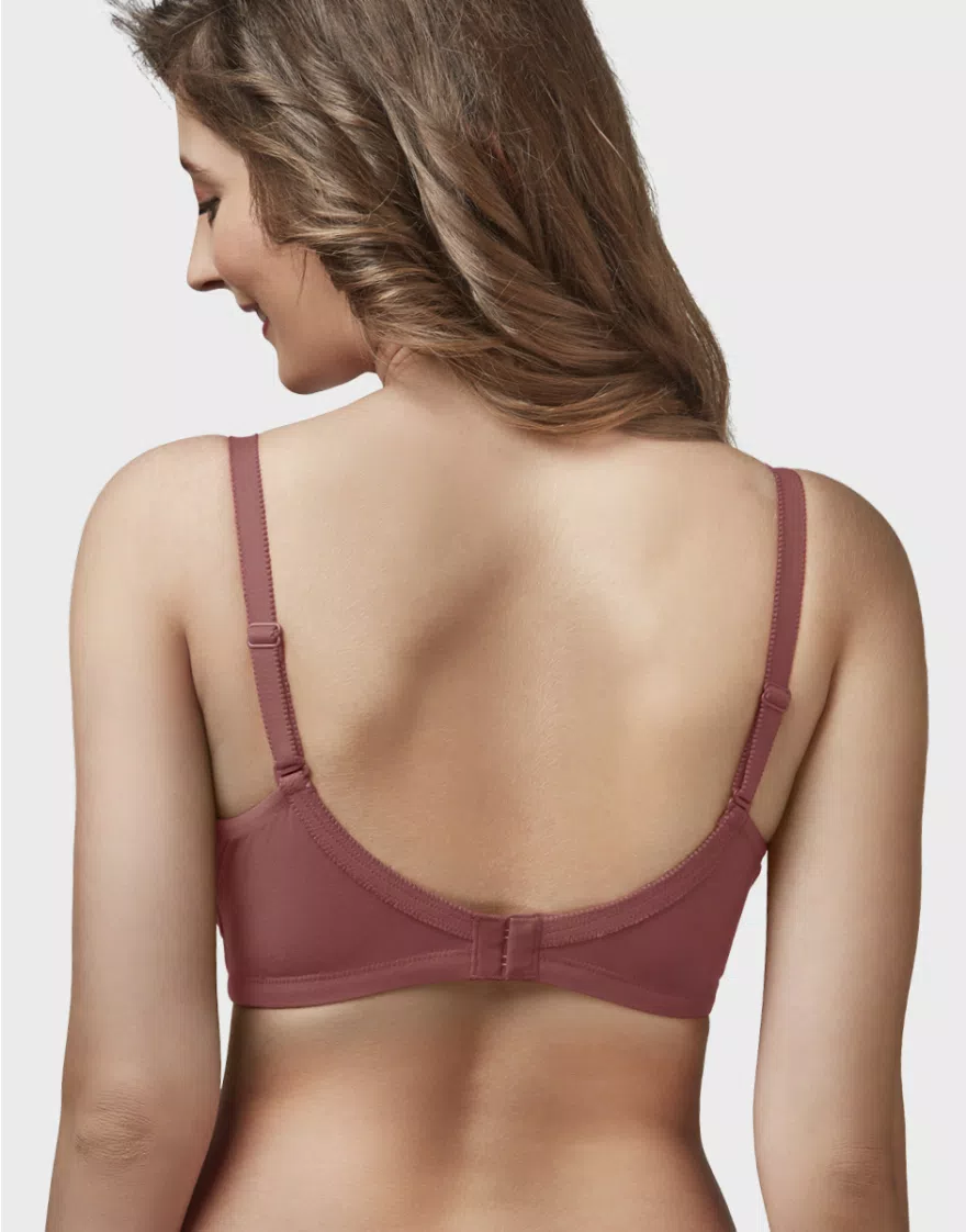 Chestnut Moulded Feather Non Padded Full Coverage Women Bra - Image 4