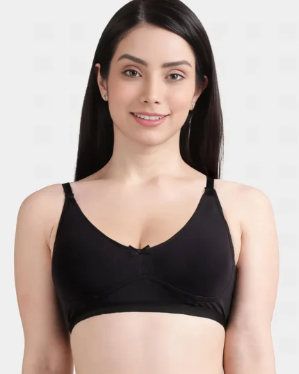Susie Black Beauty Solid Full Coverage Moulded Everyday Bra